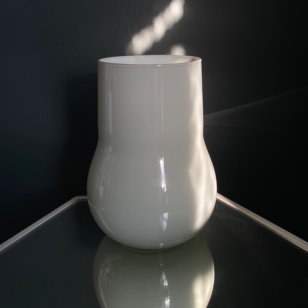 Modern Wide Mouth Grey Vase
